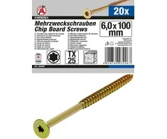 Bgs Technic Daugiafunkciniai varžtai | T-Star (Torx) T25 | 6,0 x 100 mm | 20 vnt. (80999)
