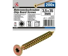 Bgs Technic Daugiafunkciniai varžtai | T-Star (Torx) T10 | 3,5 x 35 mm | 200 vnt. (80993)