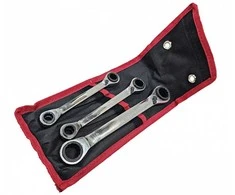 Essen Tools Terkšliniai daugiafunkciniai raktai | dvipusis su reversu | 4-in-1 | 3 vnt. (RS3B)