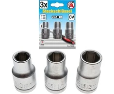Bgs Technic Galvučių rinkinys | 12,5 mm (1/2") | 10 - 11 - 13 mm | 3 vnt. (15123)