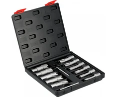 Grąžtas Toya Sa Poland TCT karūninių grąžtų rinkinys magnetinėms gręžimo staklėms 12–27 mm, 13 vnt. (YT-43413)