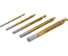 Bgs Technic HSS frezavimo gręžimo rinkinys | titano danga | 3 - 8 mm | 5 vnt. (50795)