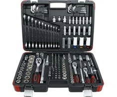 Bgs Technic Terkšlinių raktų ir galvučių rinkinys | 1/4" / 3/8" / 1/2" | 176 vnt. (15217)