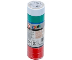 Izoliacinių įvairiaspalvių juostų rinkinys 18 mm x 3 m | 8 vnt (80838)