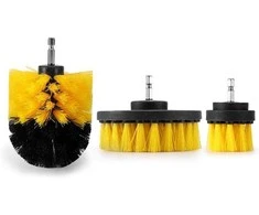 Kingrony Šepečių rinkinys su Hex 6.3 mm (1/4") galu | Nailonas | 3 vnt. (DB003)