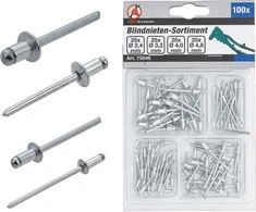 Bgs Technic Kniedžių asortimentas | Ø 2.4 - 4.8 mm | 100 vnt. (75846)