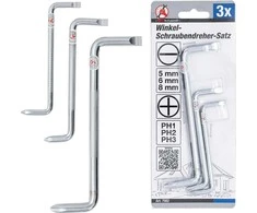 Bgs Technic L tipo atsuktuvų rinkinys | plokšti SL / kryžminiai | 3 vnt. (7982)