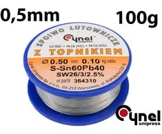 Toya Sa Poland Lydmetalio viela Ø 0,50mm. 100g. su fliusu (76800)