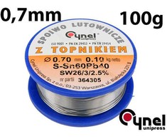 Toya Sa Poland Lydmetalio viela Ø 0,70mm. 100g su fliusu (76806)