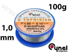 Toya Sa Poland Lydmetalio viela Ø 1,00mm. 100g su fliusu (76810)