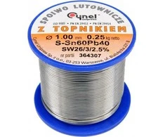 Toya Sa Poland Lydmetalio viela Ø 1,00mm. 250g su fliusu (76811)