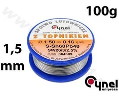 Toya Sa Poland Lydmetalio viela Ø 1,50mm. 100g su fliusu (76814)