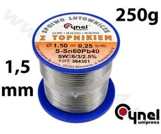 Toya Sa Poland Lydmetalio viela Ø 1,50mm. 250g su fliusu (76815)