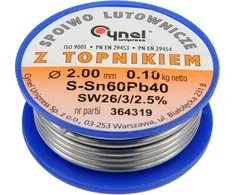 Toya Sa Poland Lydmetalio viela Ø 2,00mm. 100g su fliusu (76818)