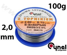 Vorel Toya Sa Poland Lydmetalio viela Ø 2,00mm. 100g su fliusu (76818)