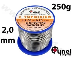 Toya Sa Poland Lydmetalio viela Ø 2,00mm. 250g su fliusu (76819)