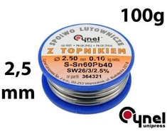 Toya Sa Poland Lydmetalio viela Ø 2,50mm. 100g su fliusu (76822)