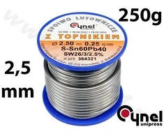Toya Sa Poland Lydmetalio viela Ø 2,50mm. 250g su fliusu (76823)