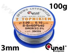 Toya Sa Poland Lydmetalio viela Ø 3,00mm. 100g su fliusu (76826)