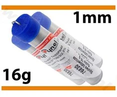 Toya Sa Poland Lydmetalio viela tūtelėje – Ø1,0 mm | 16 g | Sn60Pb40, su fliusu (76830)