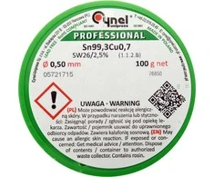 Toya Sa Poland Lydmetalis be švino | Ø 0.5 mm | 100g (76850)
