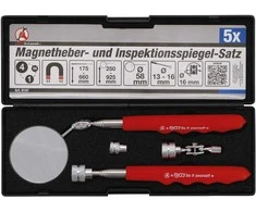 Bgs Technic Magnetinio kėlimo įrankis / apžiūrėjimo veidrodžio rinkinys | 4 vnt. (9197)