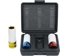 Bgs Technic Plonasienių smūginių galvučių rinkinys su apsaugom | 12,5 mm (1/2") | 17/19/21 mm | 3 vnt. (7310)