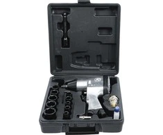 Grąžtas Bgs Technic Pneumatinis smūginis veržliaraktis su rinkiniu – 1/2" (12,5 mm), 320 Nm – 16 vnt (3211)