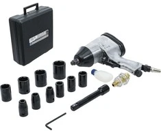 Grąžtas Bgs Technic Pneumatinis smūginis veržliaraktis su rinkiniu – 1/2" (12,5 mm), 320 Nm – 16 vnt (3211)