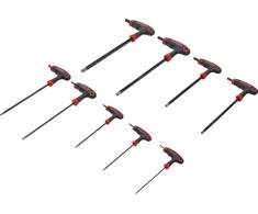 Bgs Technic T-rankenėlių atsuktuvų rinkinys | Vidinis šešiakampis Hex | 2 - 10 mm | 9 vnt. (7882)