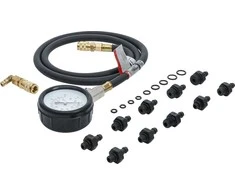 Bgs Technic Tepalo slėgio/spaudimo matuoklis su ilga žarna ir adapteriais (98007)
