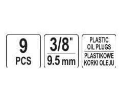 Yato Toya Sa Poland Raktų rinkinys plastikiniams alyvos kamščiams | 9 elementai (YT-05981)
