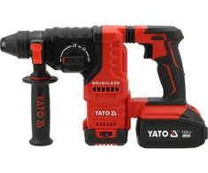 Toya Sa Poland Akumuliatorinis perforatorius SDS Plus su bešepetėliu varikliu, 18 V, 2,8 J, 2 x 4 Ah (YT-827724)