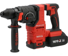 Toya Sa Poland Akumuliatorinis perforatorius SDS Plus su bešepetėliu varikliu, 18 V, 2,8 J, 2 x 4 Ah (YT-827724)