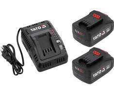 Toya Sa Poland Akumuliatorių ir įkroviklio rinkinys | 18 V | 2 x 4,0 Ah (YT-828510)