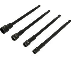 Antgaliai - galvutės magnetinės CR-V | 1/4" | 150 mm | 4 vnt | 6-13 mm (YT-04642)