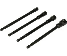 Toya Sa Poland Antgaliai - galvutės magnetinės CR-V | 1/4" | 150 mm | 4 vnt | 6-13 mm (YT-04642)