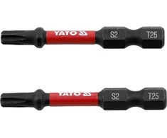 Toya Sa Poland Antgaliai smūginiai | 6,3 mm (1/4") | S2 | T-Star (Torx) T25 | 2 vnt. (YT-78054)