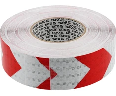 Toya Sa Poland Atšvaitinė juosta su rodyklėmis | balta-raudona | 49 mm x 45,7 m (YT-72510)