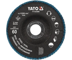 Toya Sa Poland Cirkonio lapelinis šlifavimo diskas | P60 | 125 x 22 mm (YT-833006)