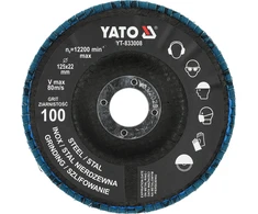 Toya Sa Poland Cirkonio žiedlapinis šlifavimo diskas | P100 | 125 × 22 mm (YT-833008)