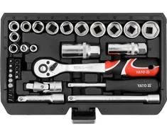 Yato Toya Sa Poland Galvučių ir įrankių rinkinys – profesionalus, AS-Drive – 1/4" + 3/8", 34 vnt (YT-38700)