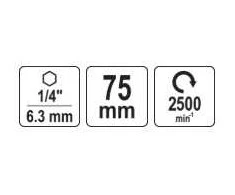 Yato Toya Sa Poland Gipskartonio antgalio laikiklis | 6,3 mm (1/4" | 75 mm (YT-04665)