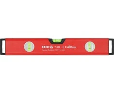 Toya Sa Poland Gulsčiukas aliuminis | BOX level | 400 mm | su rankenėlėmis | 3 akutės (YT-30080)
