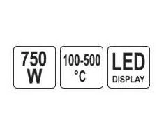 Yato Toya Sa Poland Karšto oro pūtimo stotelė 750W | Led ekranas | temperatūros kontrolės sistema (79371)