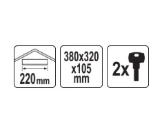 Vorel pašto dėžutė 380x320x105mm bronzinė