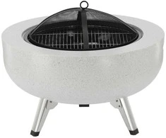 Toya Sa Poland Plieninis židinys su grotelėmis | 3 viename: grilis, stalas, židinys | 43,5 cm (99718)