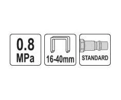 Pneumatinis kabių kalimo įrankis Yato YT-09206