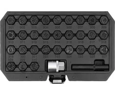 Toya Sa Poland Ratų varžtų slapukų rinkinys – MERCEDES, profesionalus – 32 vnt, 1/2" (YT-060390)