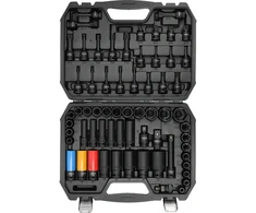 Toya Sa Poland Smūginių galvučių ir antgalių rinkinys | 1/2" | su adapteriais | 64 vnt | 10 - 32 mm (YT-10260)